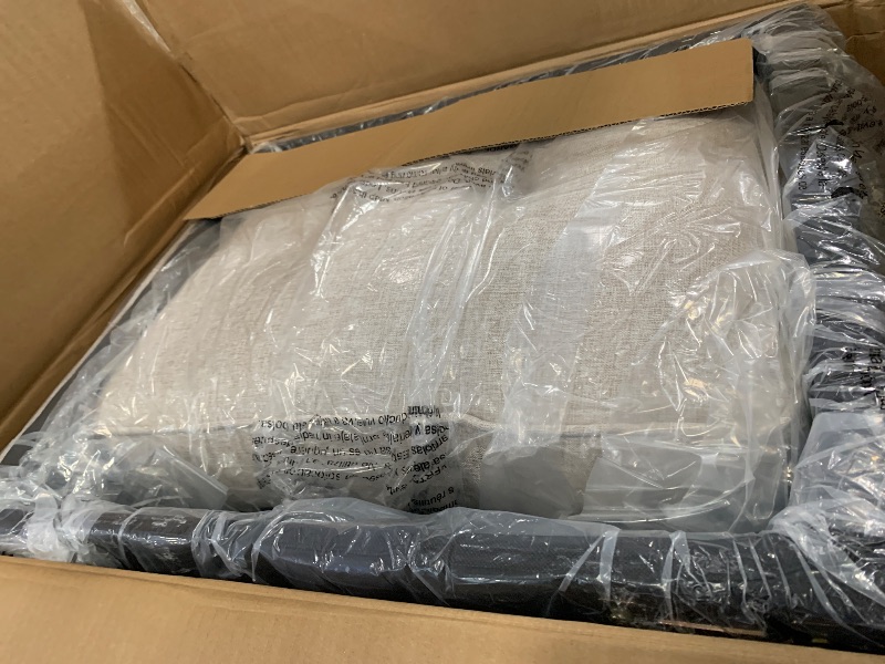 Photo 1 of ******************INCOMPLETE SET, THIS IS ONLY THE LOVESEAT (ARROW IN STOCK PHOTO)*************
3 Pieses Mid-Century Modern Sofa Sets Linen Fabric Tufted Back Include 3 Seaters Couch, Loveseat and Armchair with Rivets Rivets for Home Apartment Office Livi