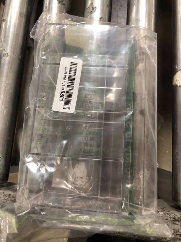 Photo 1 of 1 Pack 4 Compartment Acrylic Makeup Organizer with Lid Lash Cart Organizer for Lash Techs Bathroom Storage with 4 Tray Eyelash Mascara Brushes Supplies Brush Holder for Cosmetics or Office Supplies