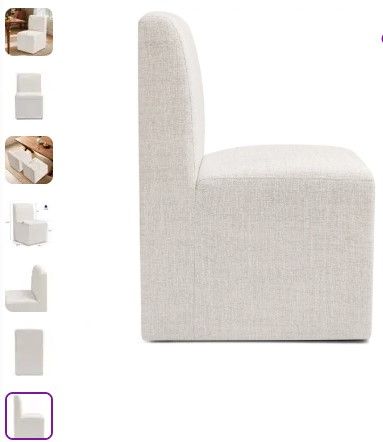 Photo 1 of Upholstered Dining Chairs with Casters, Modern Single Sofa Chair with Slient Wheels for living room, Arrived Assembed 2ct