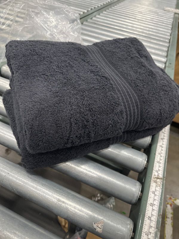 View 2 of *** PARTIAL SET *** Superior Egyptian Cotton 6-Piece Towel Set, Bathroom Essentials, Towels For Bathroom, Apartment, Airbnb, Guest Bath, Face, Hand, Bath Towels, Washcloths, Absorbent, Fast Drying, Black