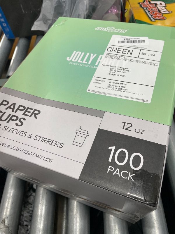 Photo 1 of [100 Pack] 12 oz Paper Coffee Cups, Disposable Paper Coffee Cup with Lids, Sleeves, and Stirrers, Hot/Cold Beverage Drinking Cup for Water, Juice or Tea, Suitable for Home, Shops and Cafes