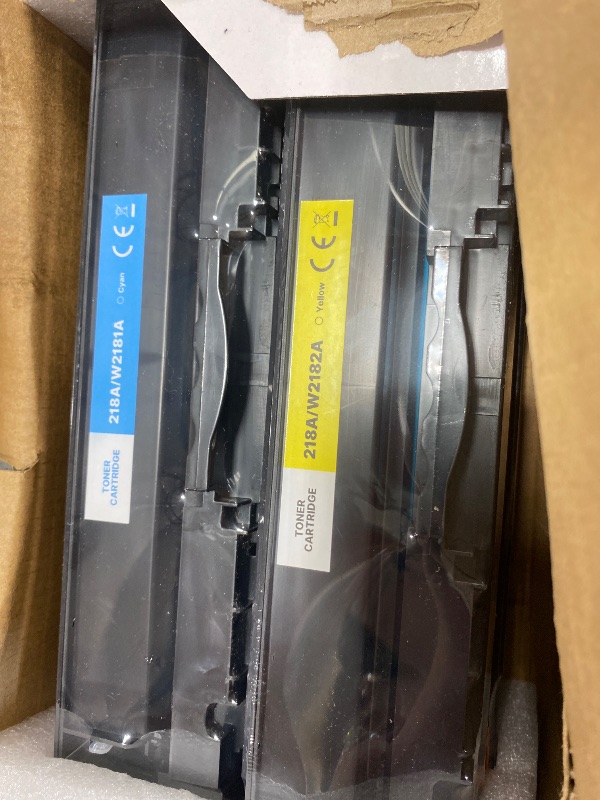 Photo 2 of (with CHIP) 218A Toner Cartridges 4 Pack Color Laser Pro 3201dw, MFP 3301 Compatible for HP 218X 218A Toner Cartridge Works with 3201 3301 3301sdw 3301cdw, Black Cyan Yellow Magenta