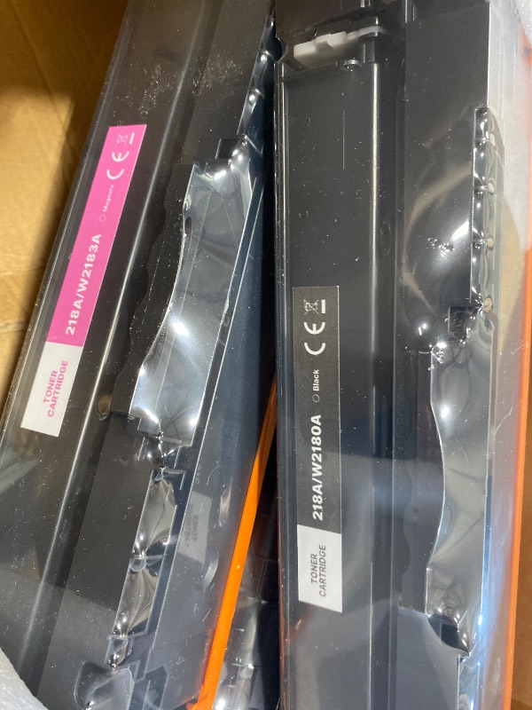 Photo 3 of (with CHIP) 218A Toner Cartridges 4 Pack Color Laser Pro 3201dw, MFP 3301 Compatible for HP 218X 218A Toner Cartridge Works with 3201 3301 3301sdw 3301cdw, Black Cyan Yellow Magenta