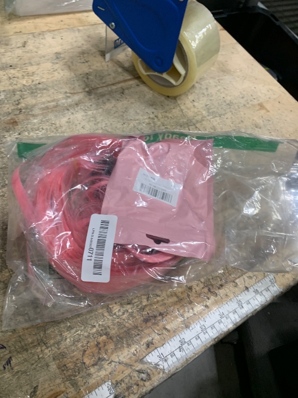 Photo 1 of 12 PCS Pink Hair Extensions Clip in, Colored Party Highlights Extension for Kids Girls Synthetic Hairpiece Straight 22 inch