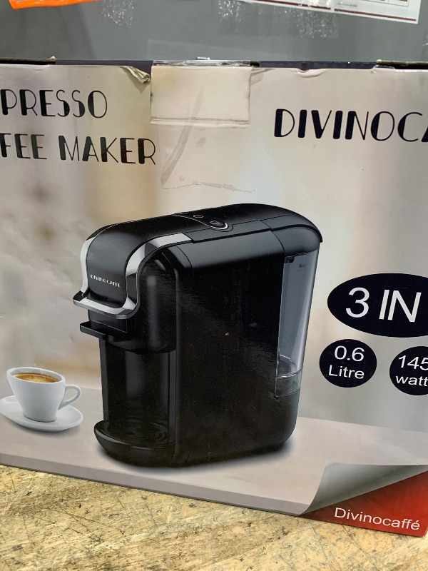 Photo 1 of ***UNKNOWN DAMAGES*** DIVINOCAFFÉ Espresso Maker for Nespresso Capsule, Lavazza Blue Capsule & Coffee Powder, 19 Bar Pump Pressure Makes Authentic Espresso Coffee, Mini Espresso Coffee Machines with Removable Water Tank.