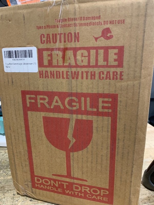 Photo 1 of 1 Gallon Drink Dispenser with Spigot 18/8 Stainless Steel – Airtight & Leakproof Glass Sun Tea Jar with Anti-Rust Lids, Beverage Dispenser for Parties - Laundry Detergent Holder