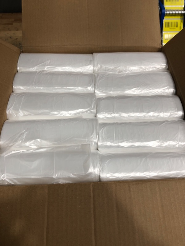 Photo 1 of TYPLASTICS Trash Can Liners - Wholesale 1000 Count High Density Garbage Bags on Perforated Roll 10-15 Gallon 24" x 33"