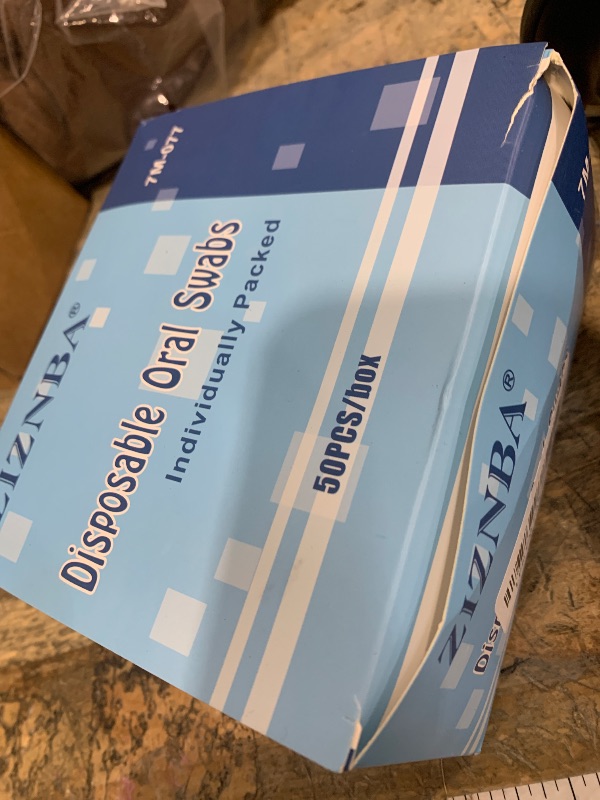 Photo 1 of (50 Pack) Disposable Oral Swabs, Sterile Dental Sponge Swabsticks Unflavored for Mouth & Gum Cleaning