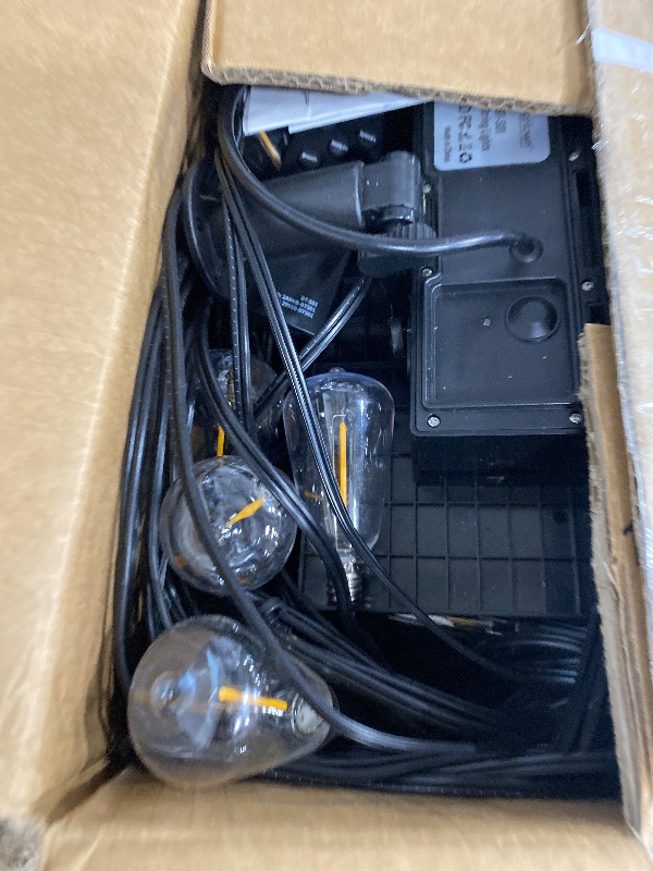 Photo 1 of 151FT Solar String Lights Outdoor Waterproof with Remote, 48+1 LED Shatterproof Bulbs, Dimmable & Timable, 3 Light Modes - Commercial Grade Patio Lights for Garden Backyard Party Decor