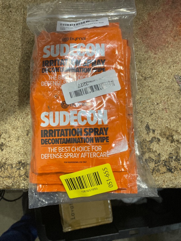 Photo 1 of (12 ea.) Fox Labs, Sudecon - OC, CS, CN & Pepper Spray Decontamination Wipes