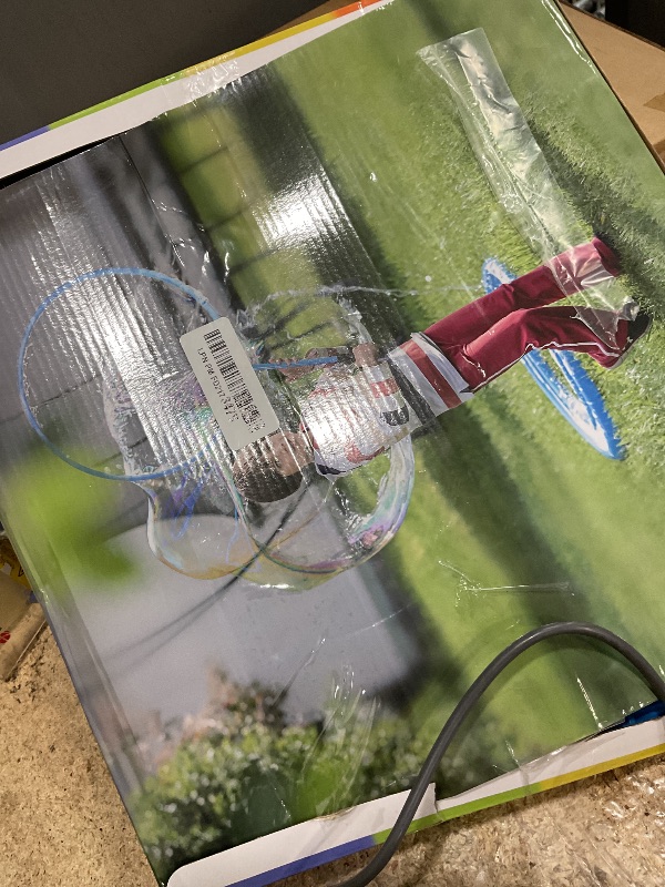 Photo 1 of ***MISSING PIECES**** UgyDuky Large Bubble Wands Kit with 12 oz Concentrated Bubble Solution for Huge Bubble Wand, Bubble Wands Large Toys Bubbles for Kids Outside (Giant Bubble Wand Set+Matching Bubble Solution)