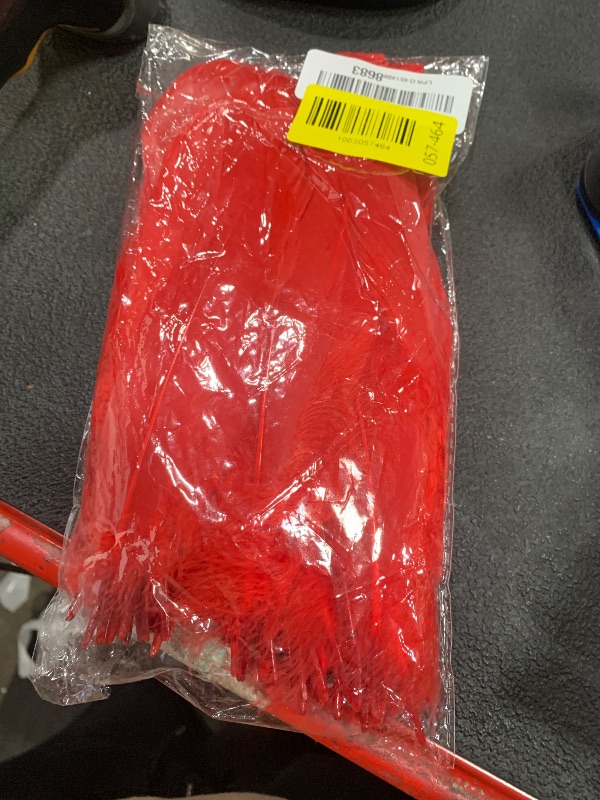 Photo 1 of 100PCS Red Goose Feathers 6-8Inch for Crafts Christmas Cosplay Clothing Accessories Dream Catchers Wedding Party Decorations