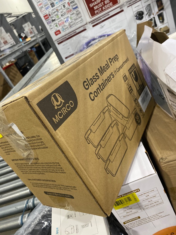 Photo 1 of [5-Packs, 36 Oz.] Glass Meal Prep Containers with Locking Lids Glass Food Containers,Airtight Lunch Container,Microwave, Oven, Freezer and Dishwasher (4.5 Cup, White)