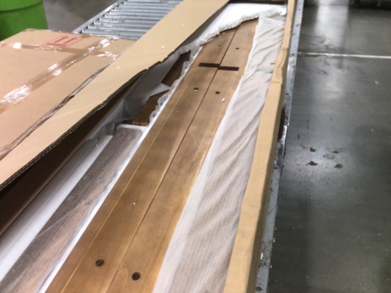 Photo 1 of **MISSING PIECES** Plank+Beam 84 Inch Farmhouse Dining Table, Solid Wood Rustic Kitchen Table, Large Wooden Rectangular Dinner Table for Dining Room, Home Office, Living Room Furniture, Easy Assembly, Pecan Wirebrush