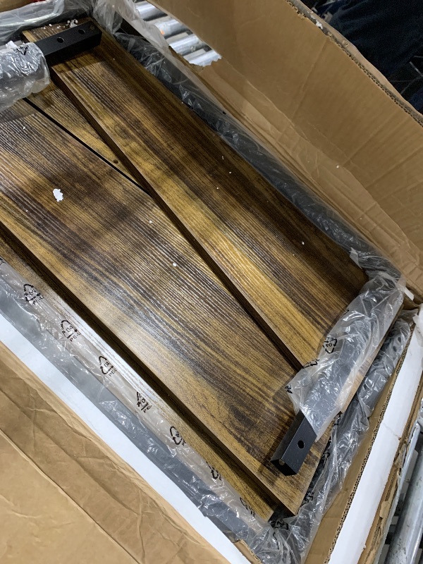 Photo 1 of LITTLE TREE Dining Table for 4-6 People, Wooden Table, Rectangle Furniture with Heavy Duty Legs, Modern Kitchen Table for Home, Dining Room, Brown