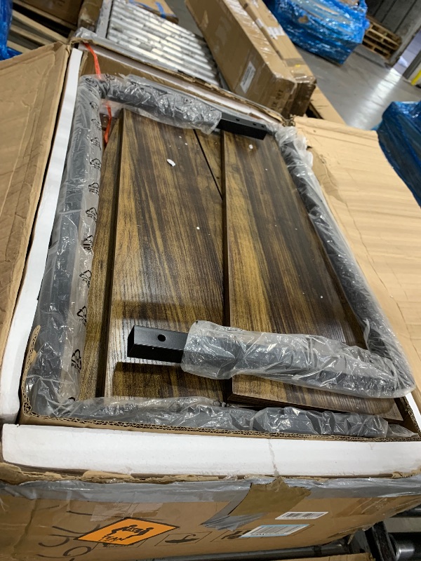 Photo 1 of LITTLE TREE Dining Table for 4-6 People, Wooden Table, Rectangle Furniture with Heavy Duty Legs, Modern Kitchen Table for Home, Dining Room, Brown