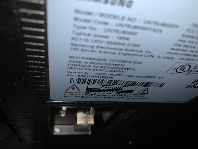Photo 1 of DAMAGED SCREEN, FINAL SALE***
Samsung 75-Inch Class Crystal UHD U8000F 4K Smart TV (2025 Model) Endless Free Content, Crystal Processor 4K, MetalStream Design, Knox Security, Alexa Built-in