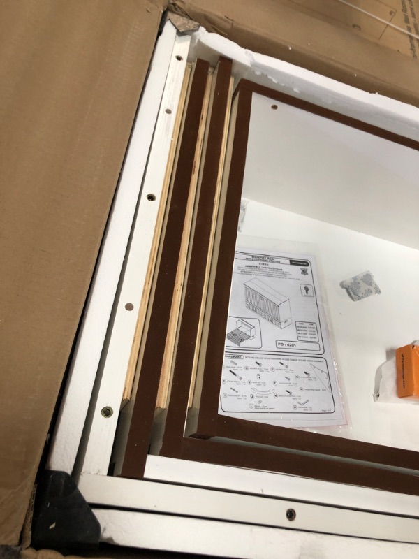 Photo 1 of **HAS SOME MINRO SCUFF**SAFI, Southampton Murphy Bed Chest Queen with 6" Mattress, Storage Drawer & Built-in USB Charger, White