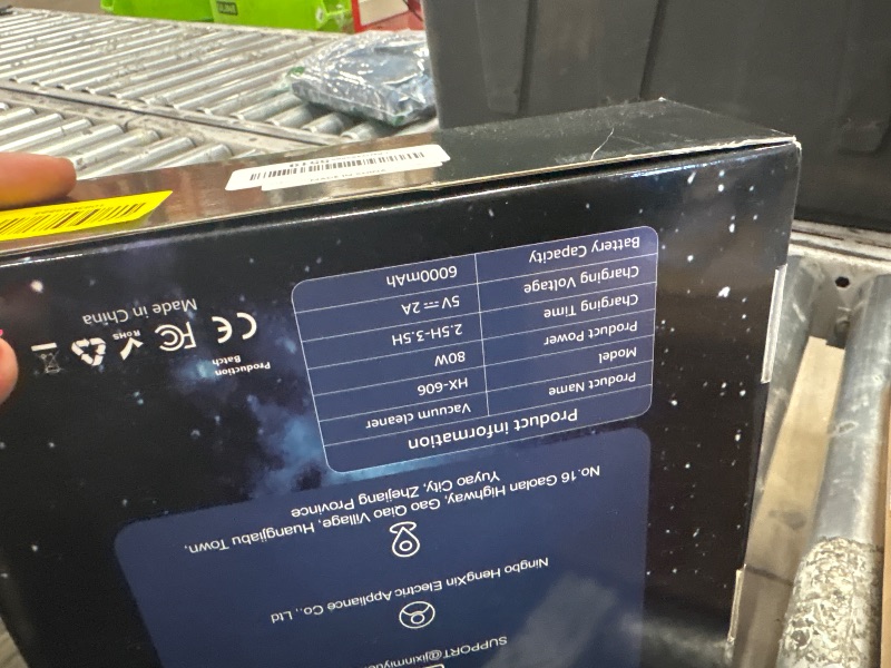 Photo 1 of **Parts Only** JIXINMIYUE Car Handheld Vacuum Cordless: Car Vacuum Cleaner with 16000Pa Ultra-Strong Suction, Brushless Motor & HEPA Filter - Lightweight Design for Drivers and Office Workers - Charcoal