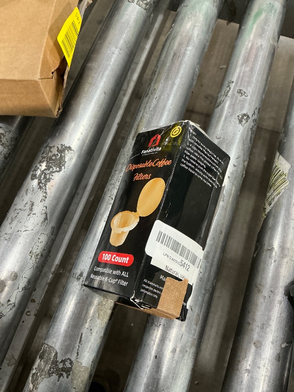 Photo 1 of 100 Count Fanativita K Cup Filters Disposable with Genius Lid Design, Fit All Reusable K Cups for Keurig (Unbleached)