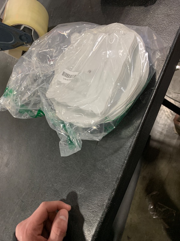 Photo 1 of 10 Pcs Cake Stand White Plastic Dessert Table Display Set 4 Pcs 3 Tired Cupcake Stand Cookie Tray Rack Serving Tray Cake Display Tower and 6 Pcs Dessert Trays for Wedding Baby Shower Tea Party (White)