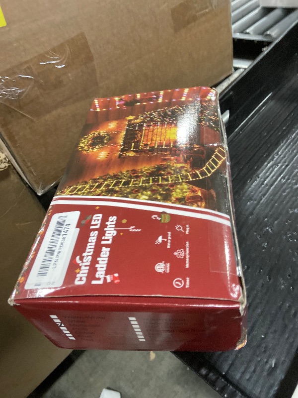 Photo 1 of Christmas Decorations LED Ladder Lights with Climbing Santa Claus, 10ft Indoor Christmas Decorative Light - 8 Modes Xmas Lights Tree for Home Holiday Wall Window Xmas Decor (Multicolor)