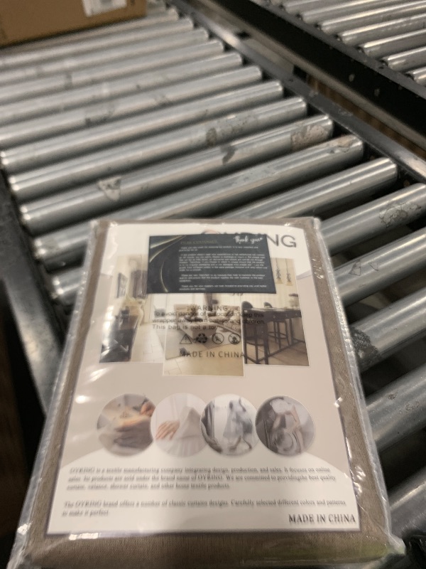 Photo 1 of 100% Blackout Linen Textured Curtains 95 Inch Length 2 Panels Set for Living Room, Bedroom, Light Weight Curtains with Grommets Top, Full Blackout Curtains Privacy Protection, Brown, 52" W x 95" L