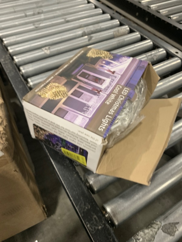 Photo 1 of 1296 LED 131FT Christmas Lights 288 Drops, Outdoor Hanging lights with 8 Modes & Timer, Plug in Curtain String Light Outdoor Waterproof for House Tree Holiday Wedding Party Outside Decor (Cool White)