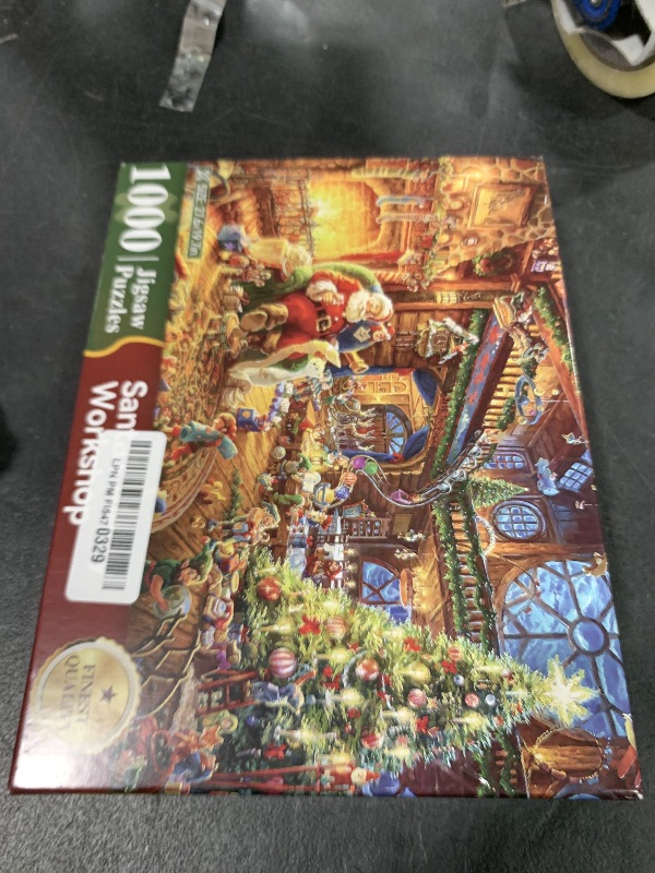 Photo 1 of 1000 Piece Cardboard Jigsaw Puzzles, Beautiful Christmas Puzzle - Every Piece Unique, Softclick Technology for 27x20 Inch