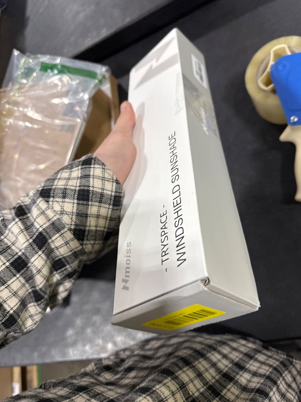 Photo 1 of [2025 Upgrade] Nmoiss Windshield Sun Shade Umbrella - [Vinyl Coating Heat Shield] Protect Car from Sun Rays & Heat Damage Keep Cool and Protect Interior, Spring Structure Edge Medium 56" L x 31" W