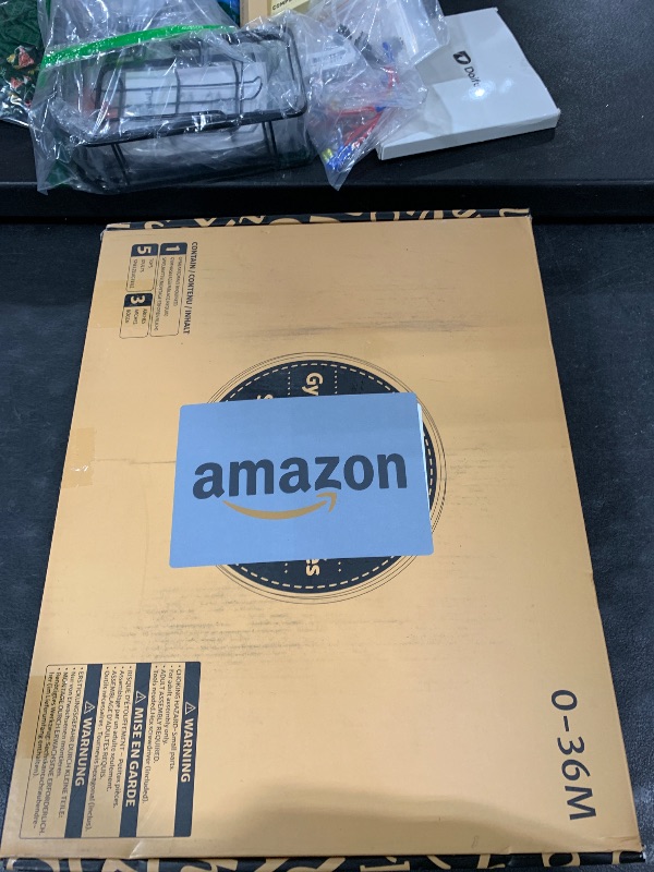 Photo 1 of **MISSING PARTS** Blissful Diary Baby Play Gym & Activity Mat, 5 Developmental Zones Wooden Tummy Time Mat with 5 Detachable Sensory Toys for Motor Skills & Sensory Development, Baby Essentials Shower Gift