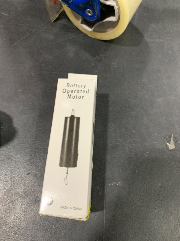 Photo 1 of 1 Piece Hanging Black Rotating Motor Wind Spinner Mobile Battery Operated Motor Multi-Purposes Rotatable Hook for Garden Decoration Accessory Supplies