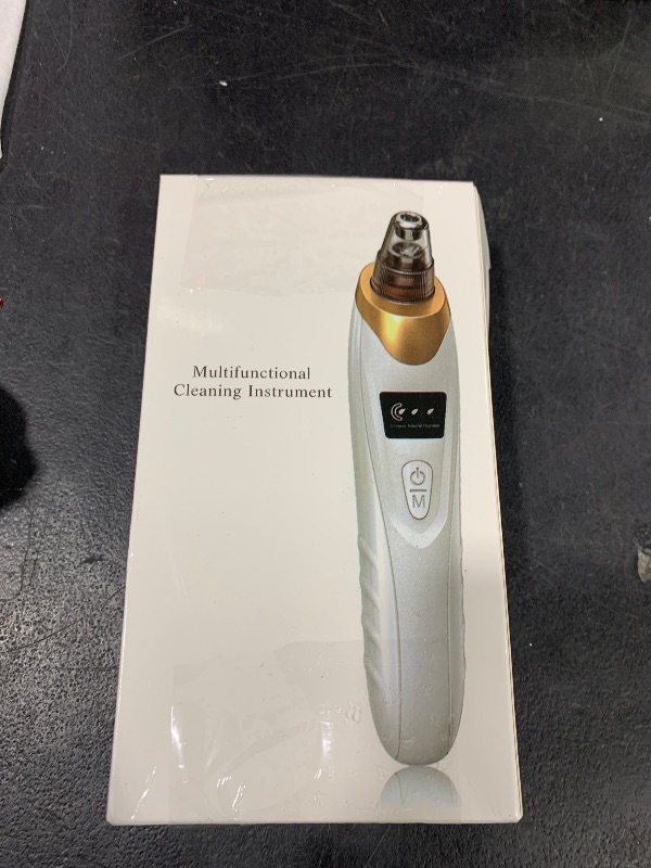 Photo 1 of 2025 Pore Vacuum, USB Rechargeable Blackhead Remover Vacuum,3 Levels Adjustable Pore Vacuum Blackhead Remover, with 5 Suction Power,6 Probes,Face Vacuum Pore Cleanser for Women & Men-White
