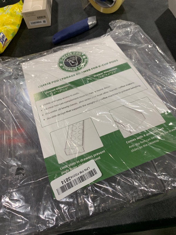 Photo 1 of *MINOR DAMAGE** Clear Acrylic Coffee Pod Holder Organizer for K CUP, 36 Pods Storage for Kpods on Counter, Under Coffee Maker Countertop Drawer Organizer for KCUP, for Keurig Pod - Sturdy & Food Grade