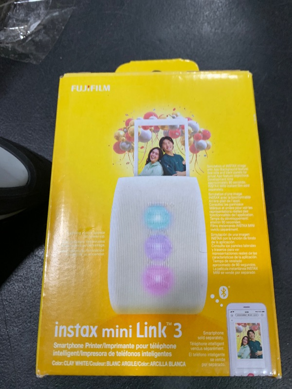 Photo 1 of Fujifilm Instax Mini Link 3 Smartphone Printer - Clay White