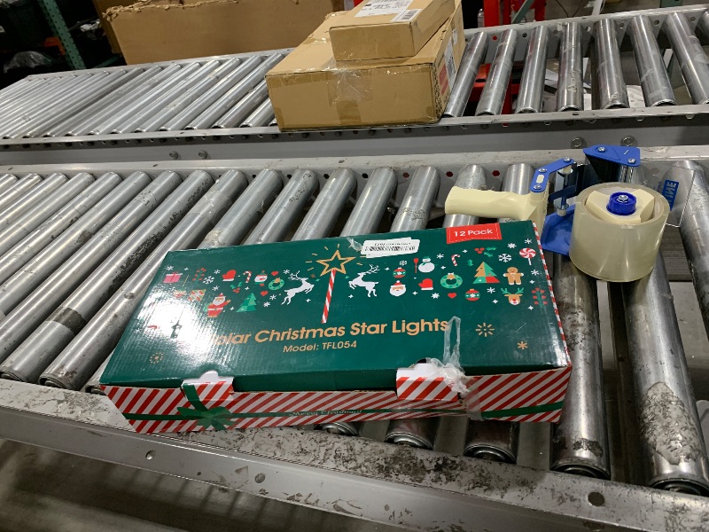 Photo 1 of 12 Pack Christmas Decorations Outdoor, Twinkling Big Star Solar Christmas Lights with 180 Bright LED and 10 Lighting Modes, Warm White Waterproof Xmas Decor for Pathway Yard