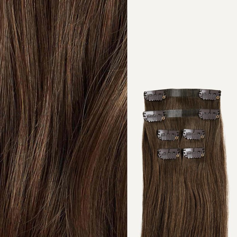 Photo 1 of 
Luxy 100% Remy Human Hair Extensions for Thin Hair Thinning Hair Fill-Ins – 6 Seamless Wefts Multi-Dimensional Color Blend - Natural-Looking Volume & Coverage 50 grams 12" Neutral Brown Thinning


