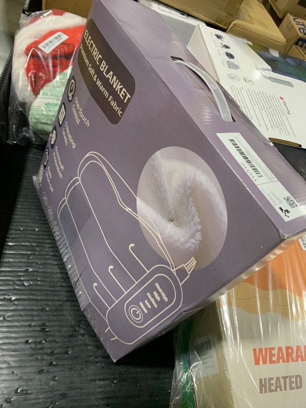 Photo 1 of Heated Blanket Electric Blanket,Cozy Faux Rabbit Fur & Soft Flannel Warm Heater Throw Blanket with 5 Fast Heating Levels &10Hours Auto-Off Over-Heat Protection?50" x 60" (Grey)