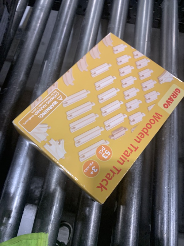 Photo 1 of Wooden Train Track Set 53pcs, Wood Train Tracks Accessories Expansion Pack fits Melissa and Doug, fits Brio, fits Thomas, Montessori Toys, Birthday Gift for Boys Girls Toddler Kids (Train Track)