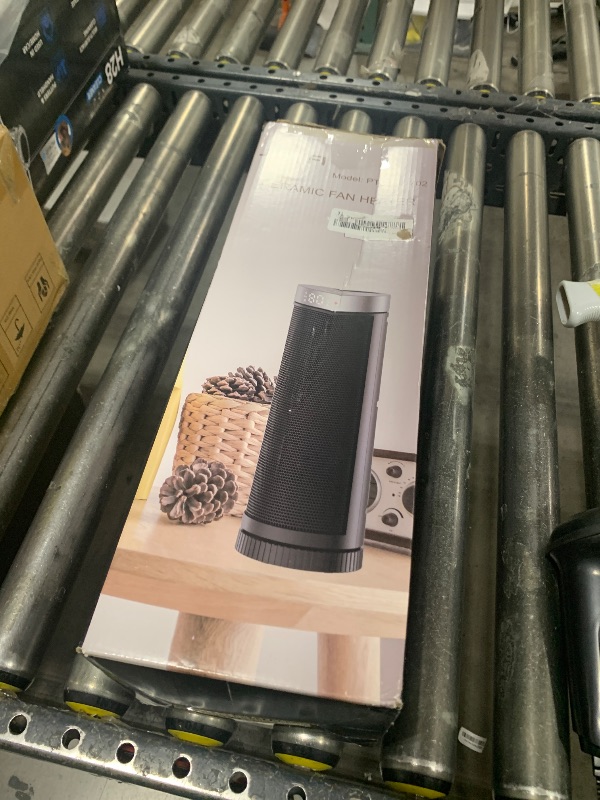 Photo 1 of Ceramic Space Heater, Portable Indoor Heater with Remote Control, Three Heating Modes, Overheat and Tip-Over Protection, Suitable for Home, Bedroom, and Office Indoor Use