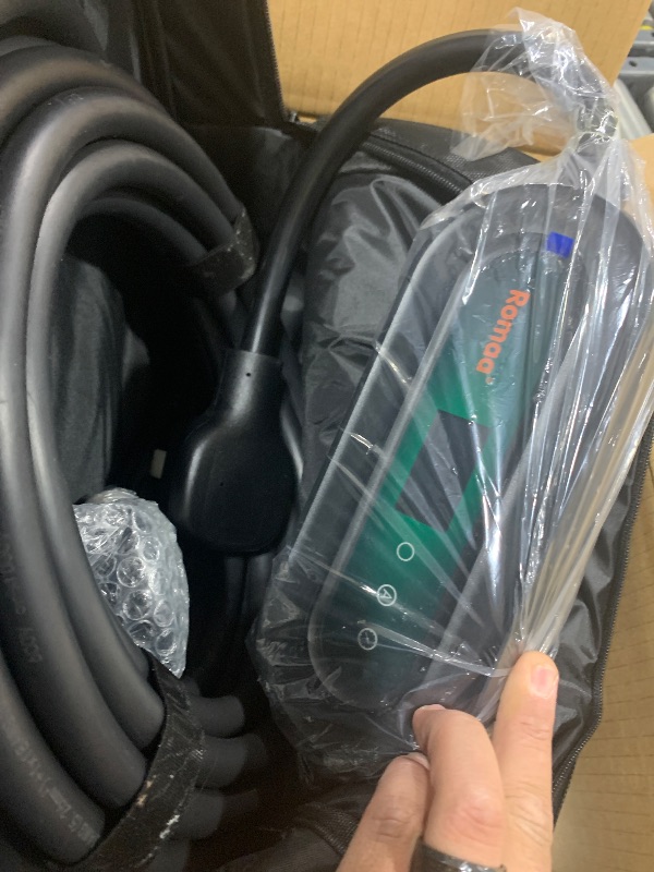 Photo 1 of  Romaa Level 2 Electric Vehicle Charger - 32 Amp EVSE Portable J1772 Charging Station, with NEMA 14-50, WiFi App, 25 ft Cable ETL Listed to UL 2594/2231, NEMA Type 4 IP66 Protection for Outdoor Use 