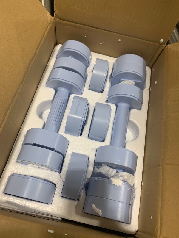 Photo 1 of MERACH Dumbbell Set of 2, Adjustable Weight, Anti-slip Handle, Macaron Colors, Each 2.2/4.4/6.6/8.8 lbs, 4 in 1 Hand Weights for Women at Home