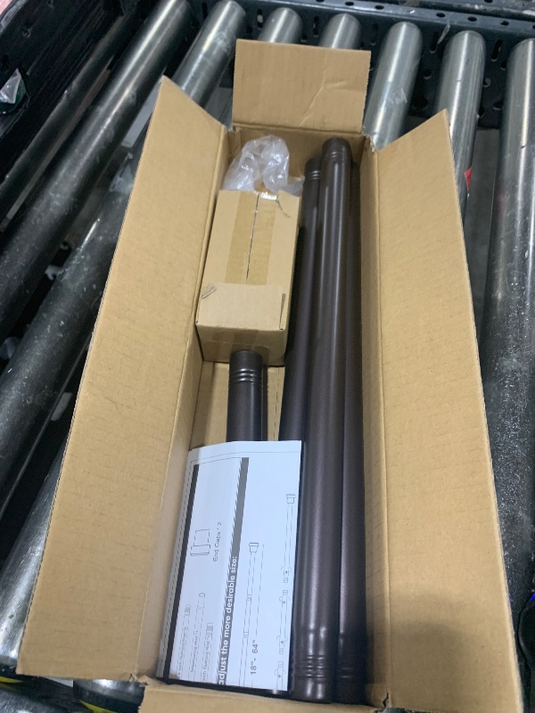 Photo 1 of  BRIOFOX Shower Curtain Rod 43-73 Inches Matte Bronze, Rustproof and Non-Slip Spring Tension Rod for Window or Bathroom, Stainless Steel 