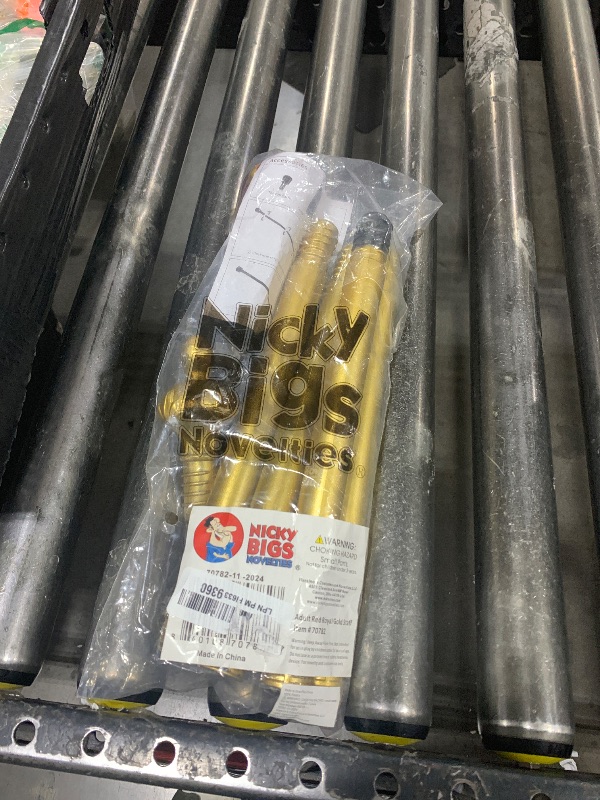 Photo 1 of  Nicky Bigs Novelties 48" Adjustable Gold Royal Scepter with Red Crown Topper Hollow Plastic King Queen Staff for Halloween Cosplay Theater Prom Homecoming Nativity Costume Accessories 