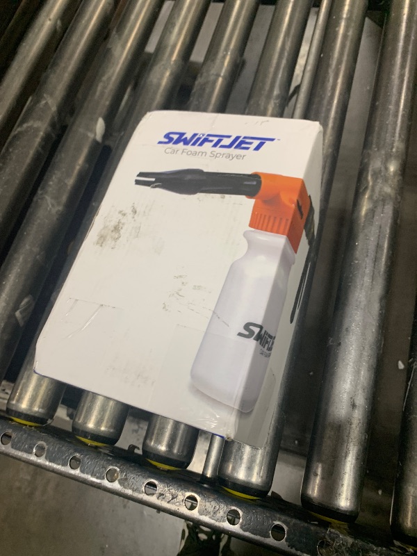 Photo 1 of  SwiftJet Car Wash Foam Gun + Microfiber Wash Mitt - Foam Cannon Works with Any Soap - Garden Hose Car Foam Sprayer - Car Wash Kit - Car Accessories Foam Blaster (Orange Foam Gun with Mitt) 