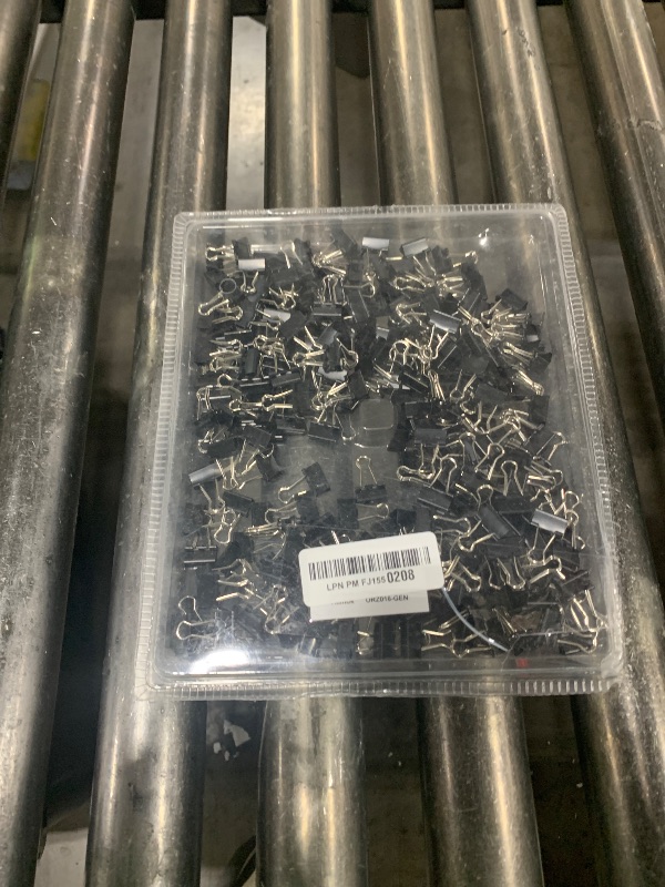 Photo 1 of 240 Pack Mini Binder Clips, Black Binder Clips, Small Paper Clips 15mm 5/8 Inch. Micro Size Office Clips for Home School Office and Business (15mm 5/8 Inch-240 PCS