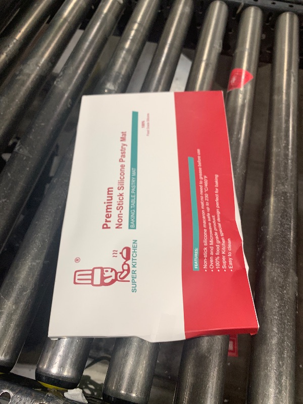 Photo 1 of Non-slip Silicone Pastry Mat Extra Large with Measurements 28''By 20'' for Silicone Baking Mat, Counter, Dough Rolling, Oven Liner,Fondant/Pie Crust By Folksy Super Kitchen Red