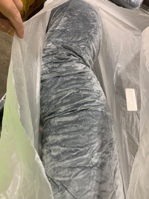 Photo 1 of 1 MIDDLE ONE Body Pillow, Memory Foam Round Body Pillows for Adults, Firm Long Bolster Pillow for Bed, Cylinder Tube Roll Pillow with Velvet Cover, 47x7.87 Inches, Grey