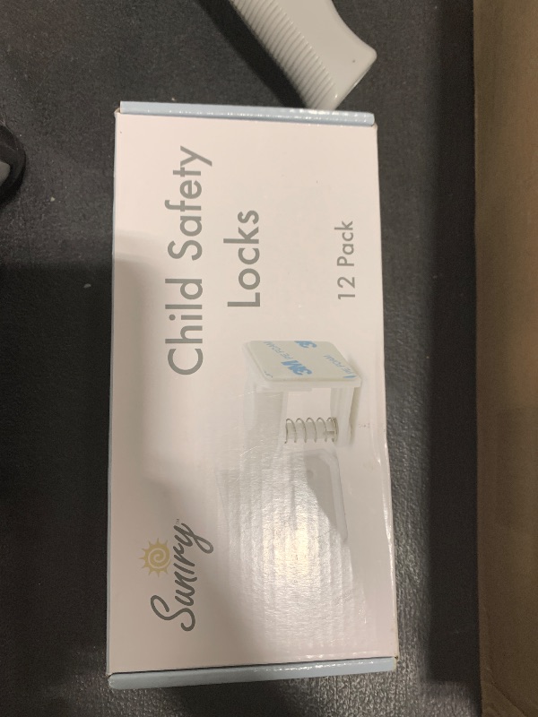 Photo 1 of 12 Pack Cabinet Locks Child Safety | Baby Safety Cabinet Locks NO Drilling 3M Adhesive Baby Proof Drawer Lock Child proofing cabinets latches for Kids Latch for Drawers & Door Child Safety Locks