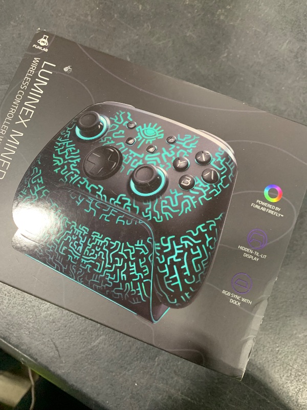 Photo 2 of FUNLAB Switch 2 Pro Controller with Charging Dock Compatible with Switch2/OLED/Steam Deck/PC, Wireless Bluetooth Controller with Hall Effect Joysticks, Luminex Control with 7 LED Colors/Paddle/Turbo/Motion